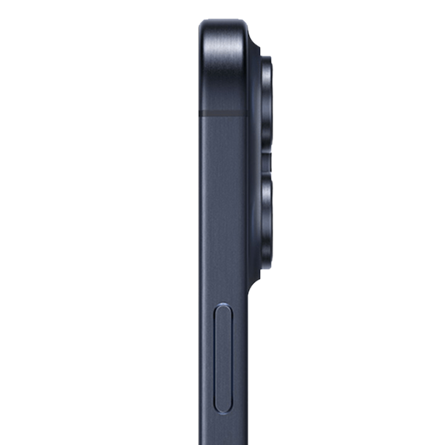 Iphone 15 Pro Titan Xanh viền cạnh bên và khung camera