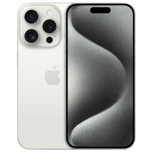 Iphone 15 Promax Titan Trắng mặt trước và mặt sau