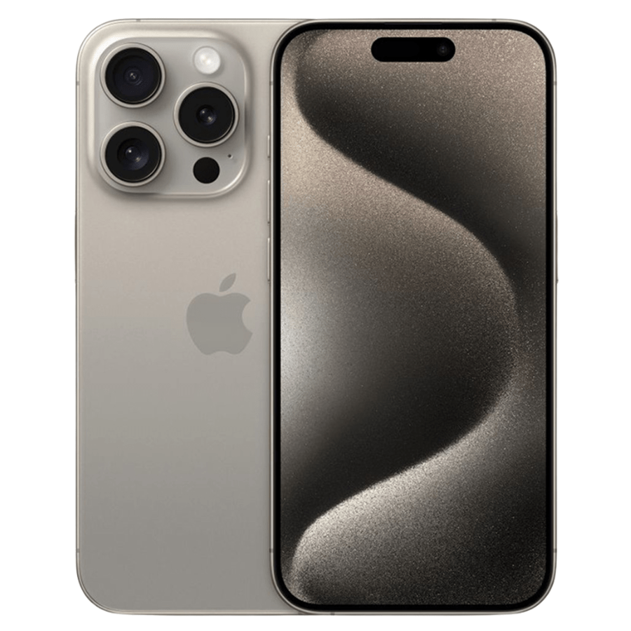 Iphone 15 Pro Titan Tự nhiên mặt trước và mặt sau