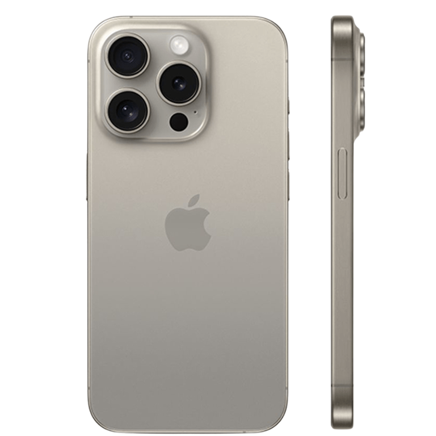 Iphone 15 Pro Titan Tự nhiên mặt sau và viền cạnh bên