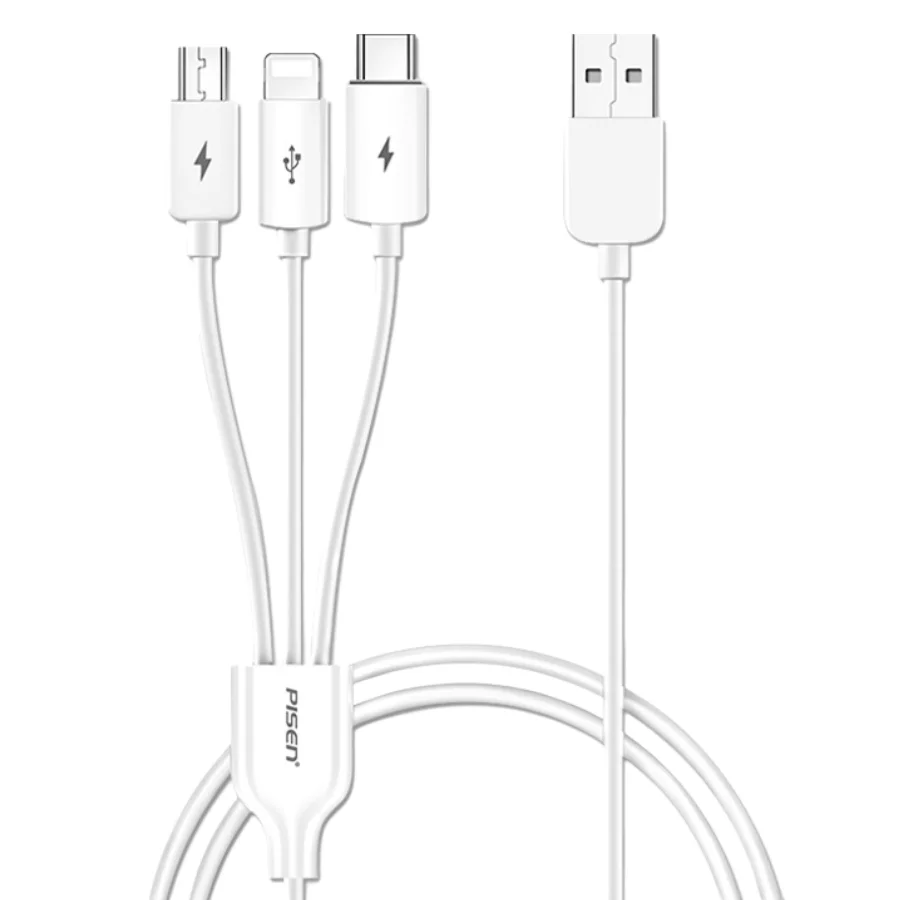 Cáp sạc 3in1 Pisen