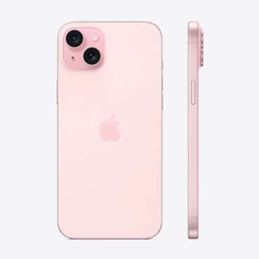 Iphone 15 Plus hồng mặt sau và cạnh viền