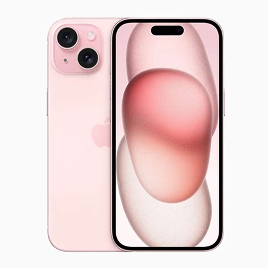 Iphone 15 Plus hồng mặt trước và mặt sau