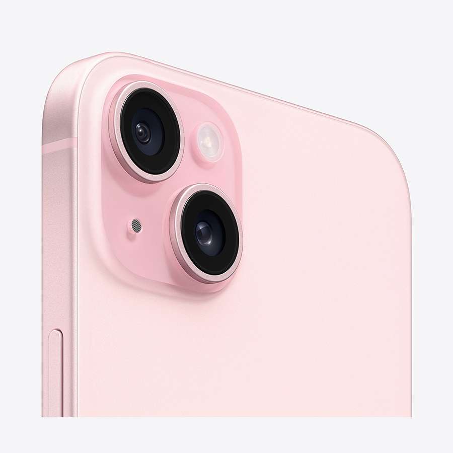 Iphone 15 Plus hồng và bộ camera