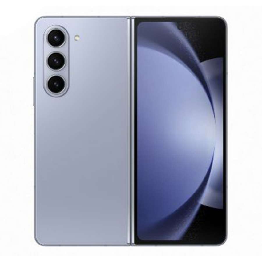 Samsung Z Fold5 5G xanh mặt trước và mặt sau