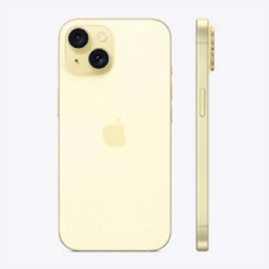 Iphone 15 vàng mặt sau và viền cạnh bên