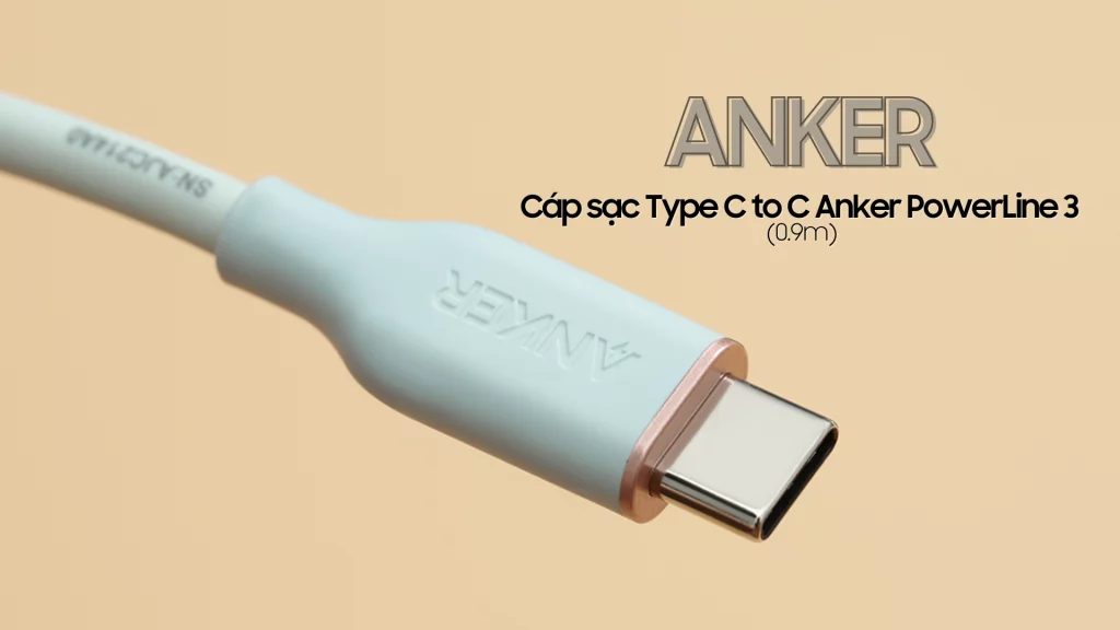 Cáp sạc Type C to C Anker PowerLine 3 (0.9m)