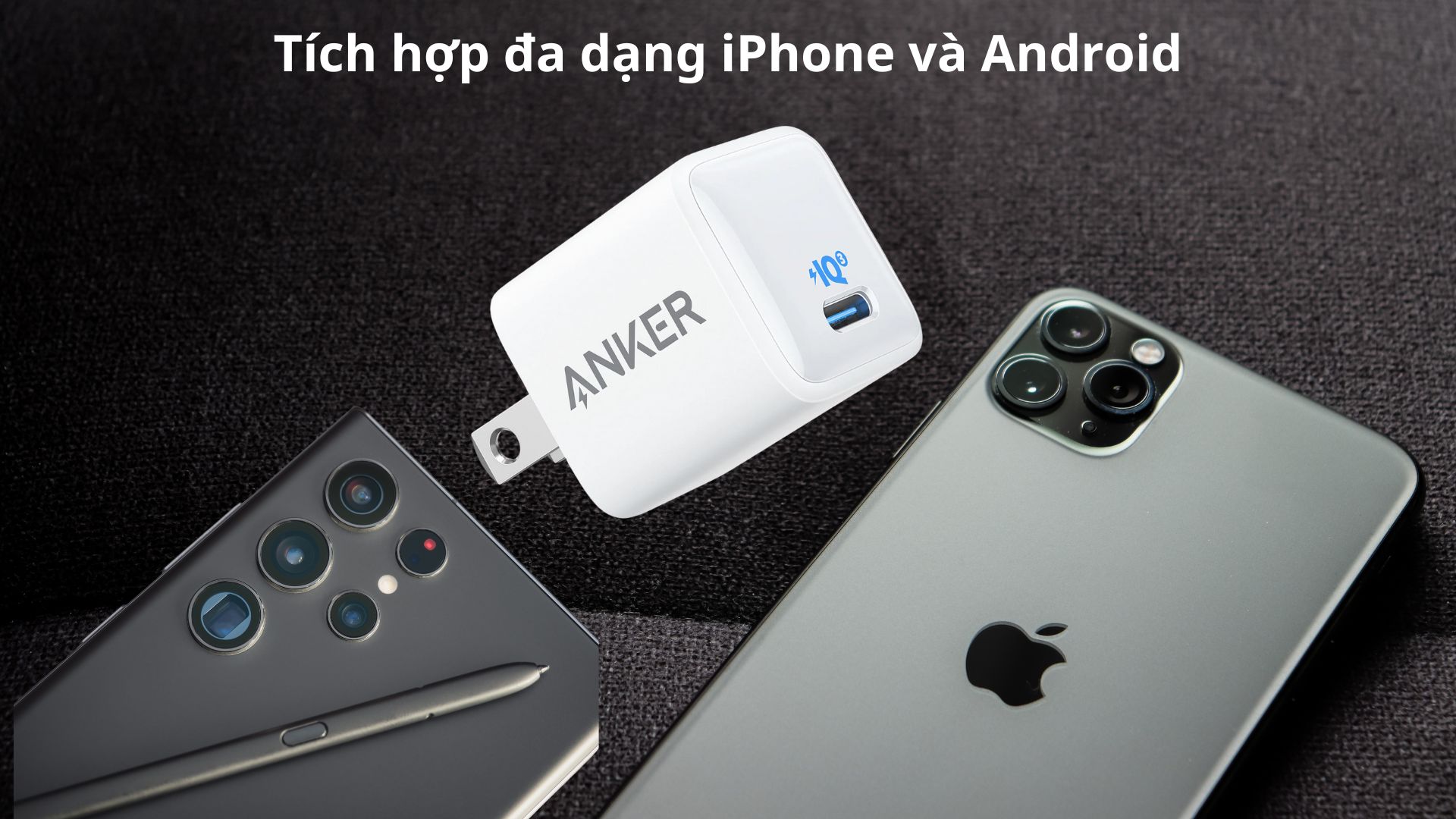 Củ sạc Anker Type C PowerPort 3 20W Tích hợp đa dạng iPhone và Android