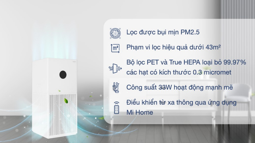 ĐẶC ĐIỂM NỔI BẬT MÁY LỌC KHÔNG KHÍ XIAOMI SMART AIR PURIFIER 4 LITE