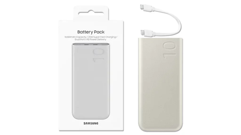 Pin sạc dự phòng Samsung 10.000mAh 25W chi tiết hộp bên ngoài