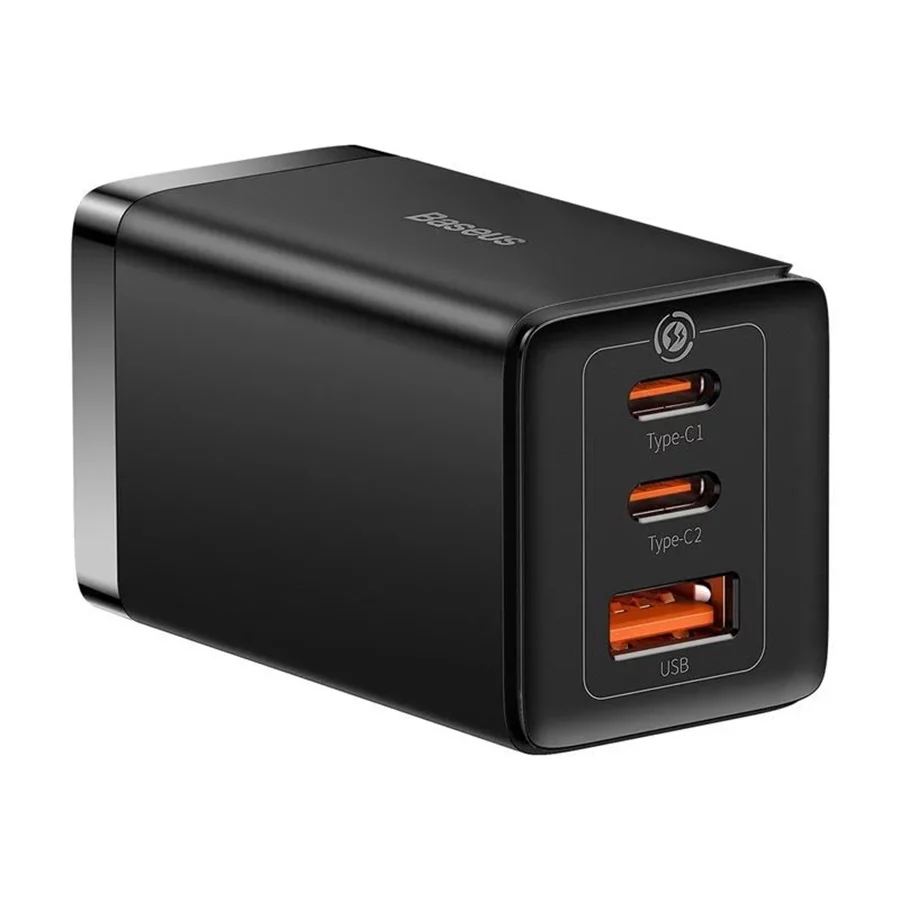 Củ sạc nhanh (2 Type C + USB) 65W Baseus GaN5 Pro (Kèm cáp 100W)