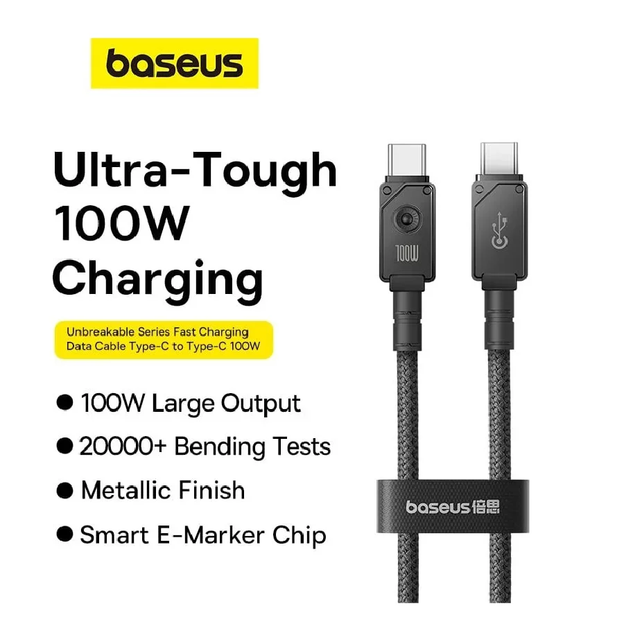 Cáp sạc Type C to C Baseus Unbreakable 100W
