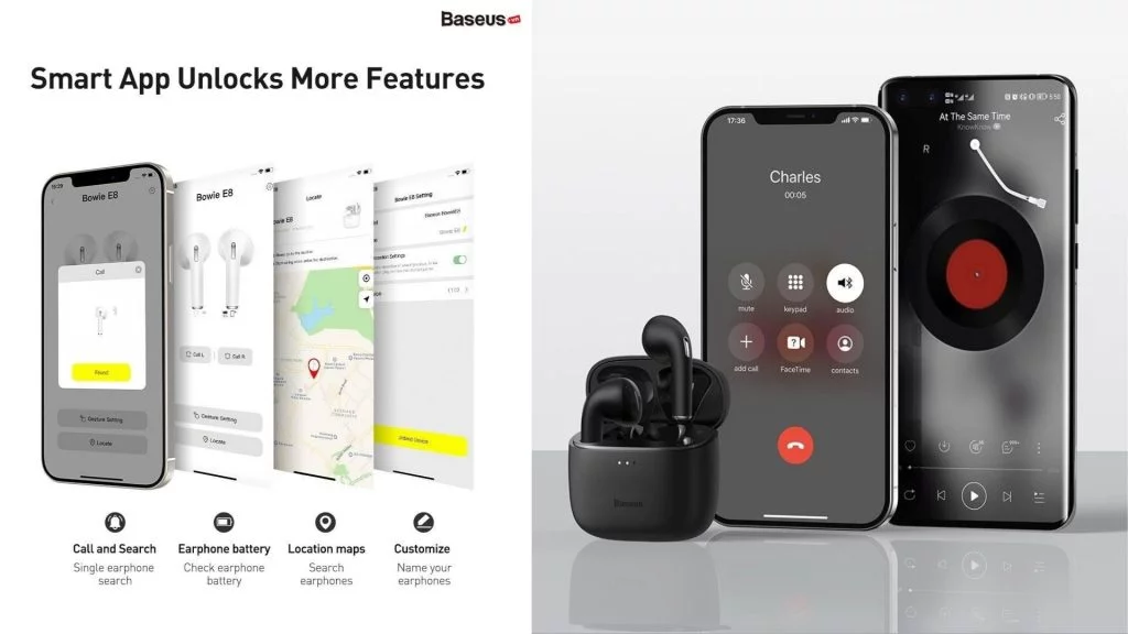 Baseus Bowie E8 tích hợp ứng dụng