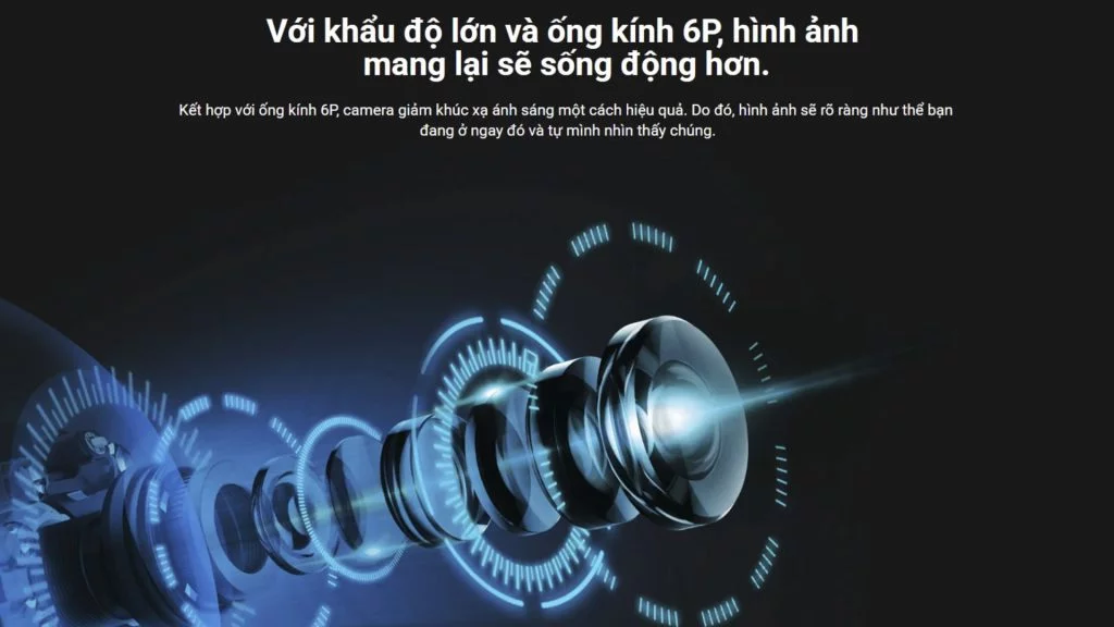 Camera Xiaomi C400 Với khẩu độ lớn và ống kính 6P, hình ảnh mang lại sẽ sống động hơn