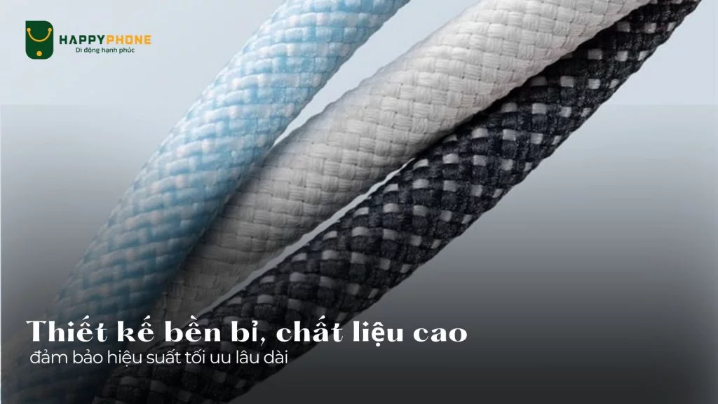 Cáp sạc Baseus Dynamic có thiết kế bền bỉ, chất liệu cao giúp tối ưu hiệu suất lâu dài