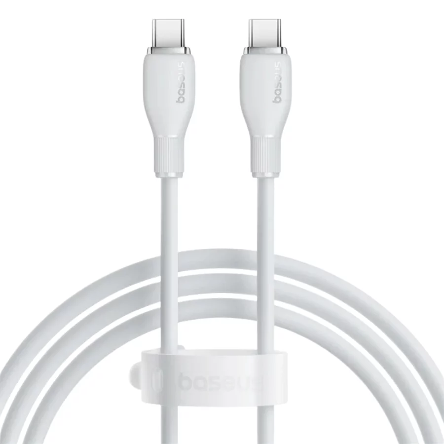 Cáp sạc Baseus Pudding Series Fast Charging Cable Type-C to C 100W 2m - Màu trắng