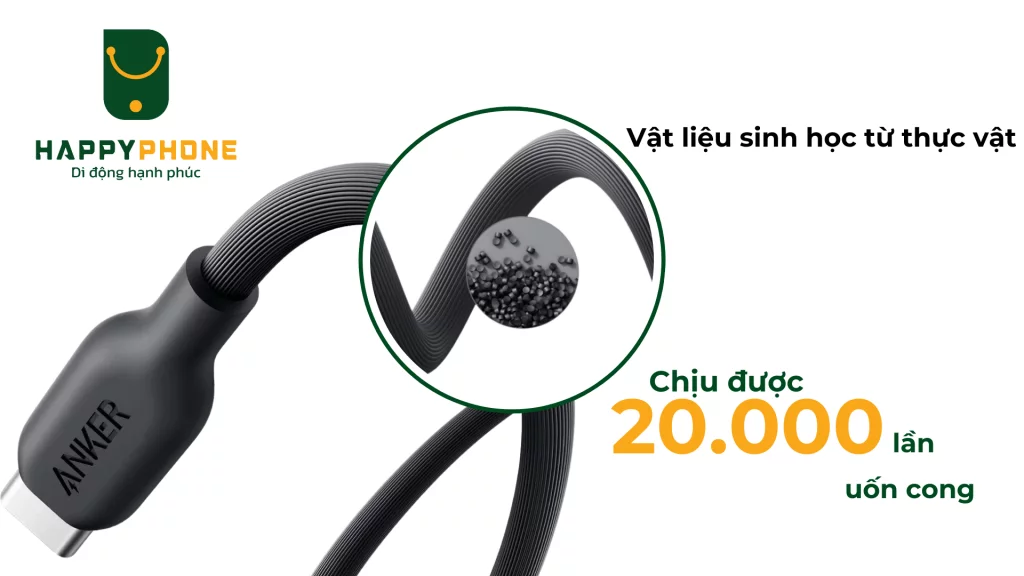 Cáp sạc Type-C to C Anker 544 (0.9m) bền bỉ thân thiện với môi trường