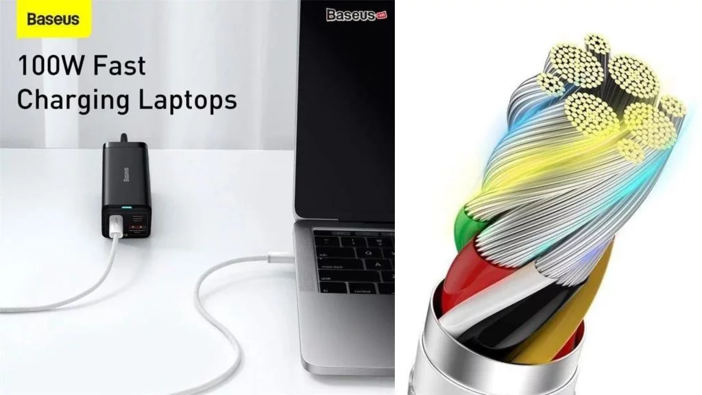 Cáp sạc Type C to C Baseus Dynamic Series 100W (2m) thiết kế