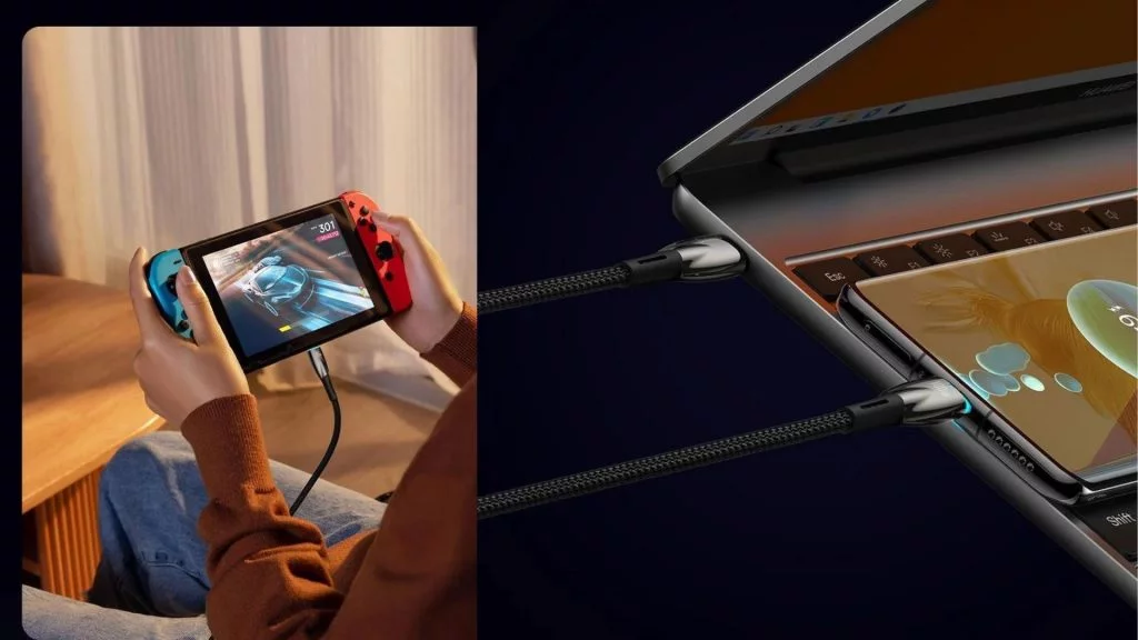 Cáp sạc Type C to C Baseus Glimmer 100W (2m) sạc đa dạng các thiết bị điện thoại, laptop, tai ghe