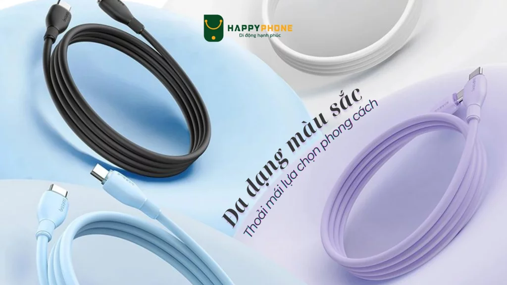 Cáp sạc Type C to C Baseus Pudding với nhiều phiên bản màu sắc hiện đại
