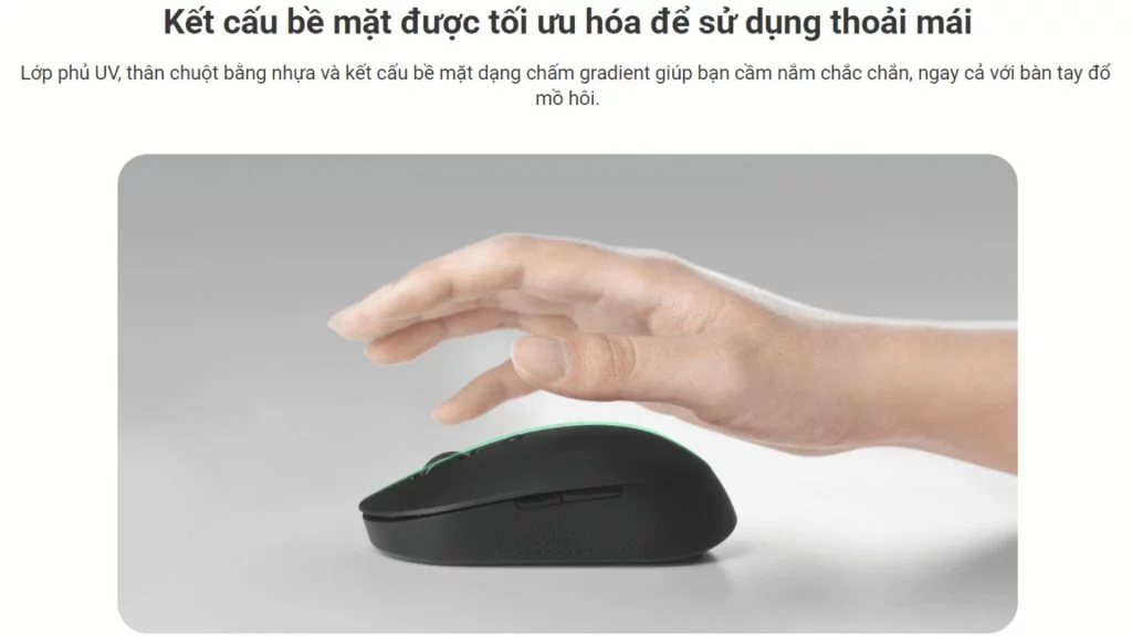 Chuột Bluetooth Xiaomi Mi Dual Mode Wireless chất liệu nhựa ABS cao cấp