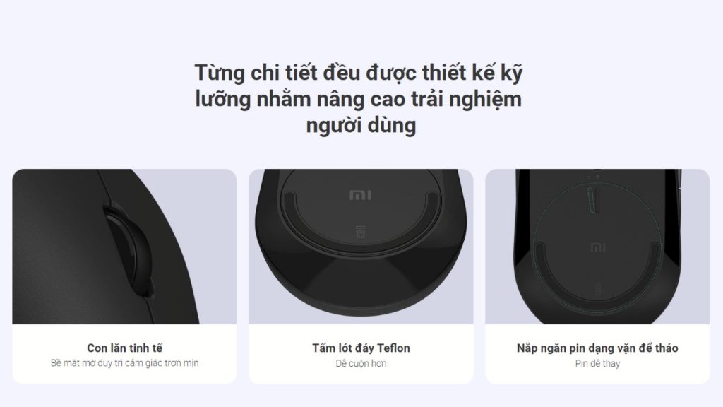 Chuột Bluetooth Xiaomi Mi Dual Mode Wireless thiết kế đỉnh cao