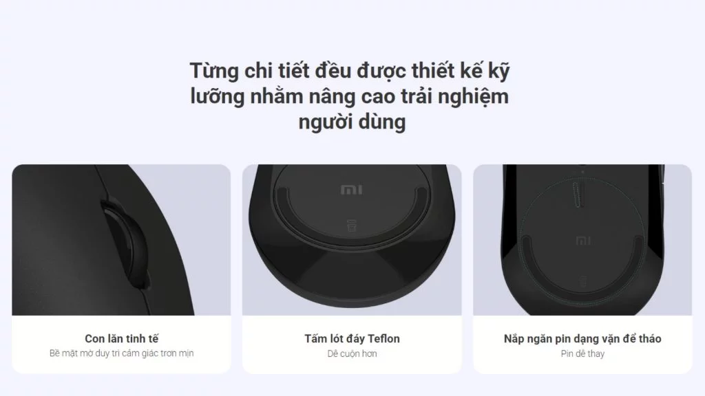 Chuột Bluetooth Xiaomi Mi Dual Mode Wireless thiết kế đỉnh cao