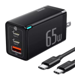 Củ sạc nhanh (2 Type C + USB A) Baseus GaN5 Pro 65W (Kèm cáp 100W) - Homepage