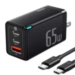 Củ sạc nhanh (2 Type C + USB A) Baseus GaN5 Pro 65W (Kèm cáp 100W) - Homepage