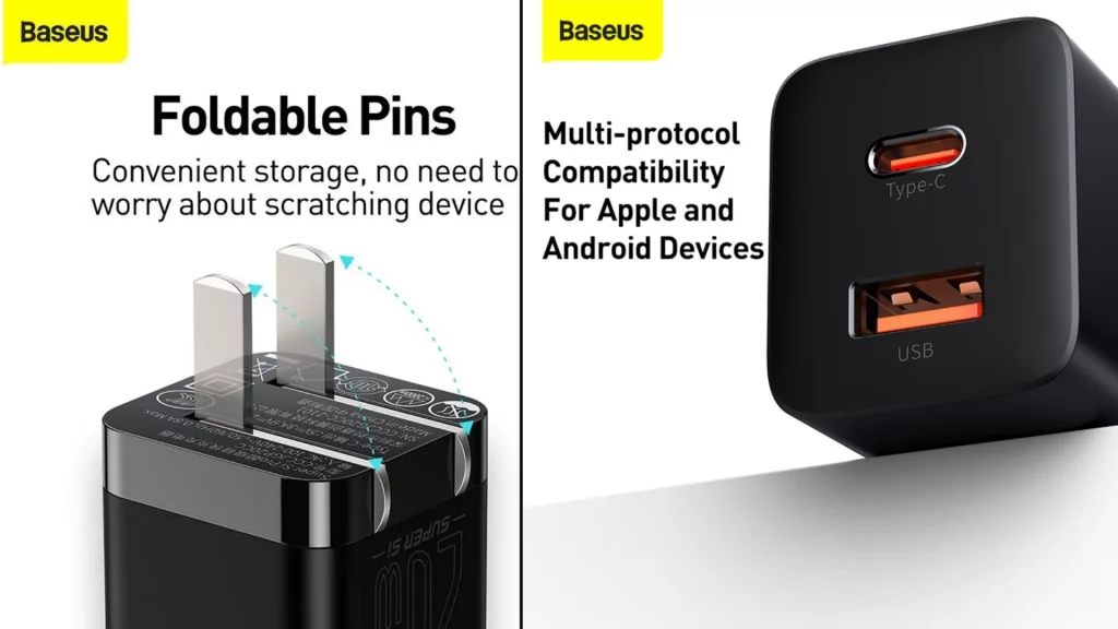 Củ sạc nhanh (USB A + Type C) Baseus Super Si Pro 30W (2)