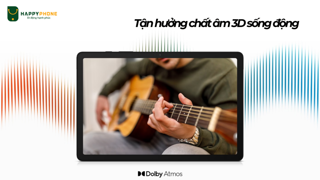 Máy tính bảng Samsung Galaxy Tab A9 Plus Wifi (4GB-64GB) có âm thanh 3D với độ nét và độ sâu tuyệt vời