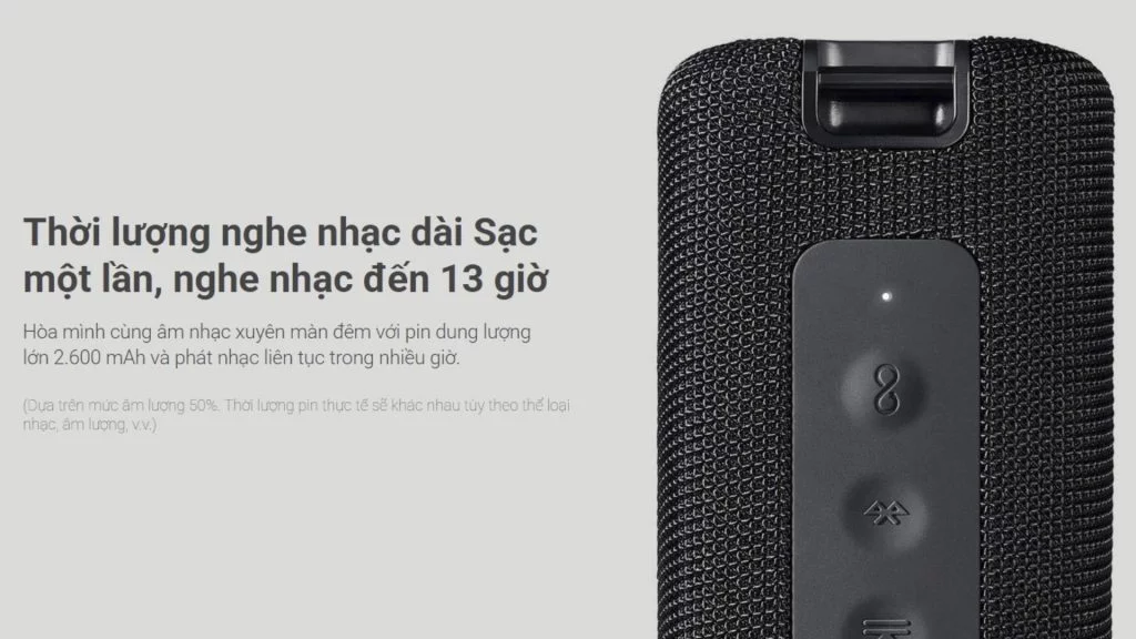 Mi Portable Bluetooth Speaker nghe nhạc đến 13 giờ