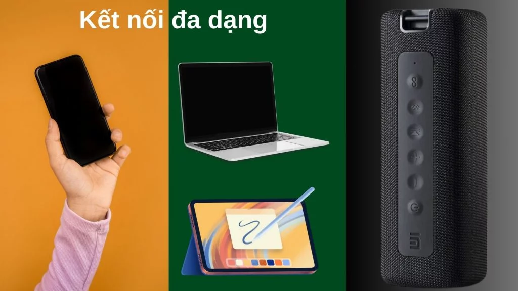 Mi Portable Bluetooth Speaker tương thích đa dạng điện thoại, máy tính bảng, laptop
