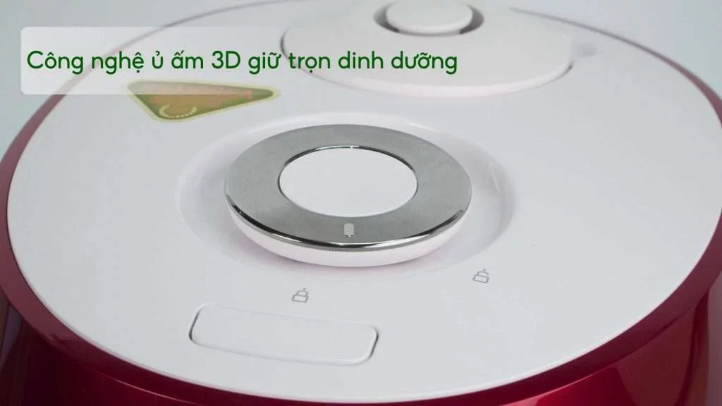 Nồi Cơm Áp Suất Cuckoo (CRP-PK1000S_P2RDVNCV) 1.8L Trắng&Đỏ Công nghệ ủ ấm 3D giữ trọn dinh dưỡng