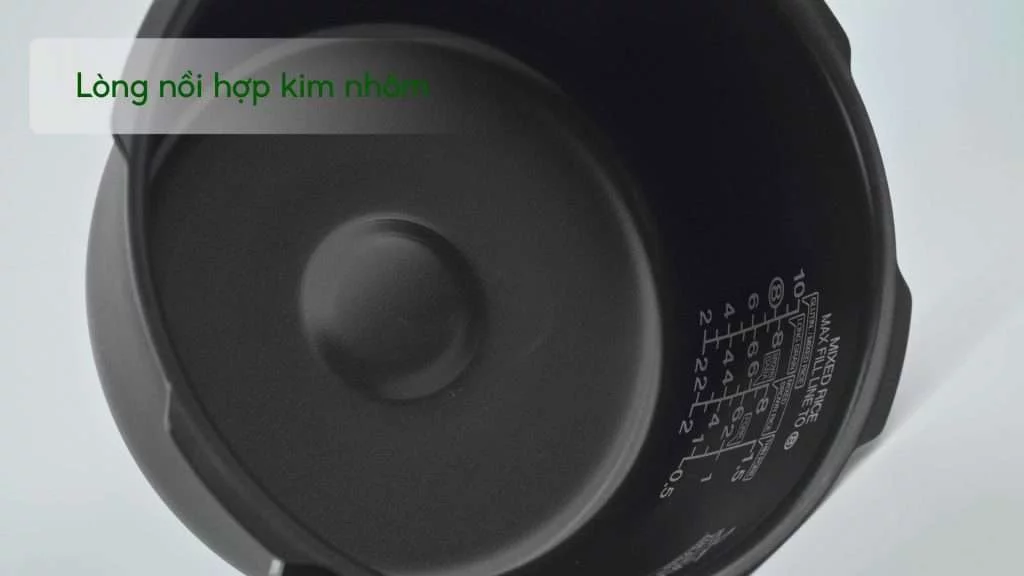 Nồi Cơm Áp Suất Cuckoo (CRP-PK1000S_P2RDVNCV) 1.8L Trắng&Đỏ Lòng nồi hợp kim nhôm