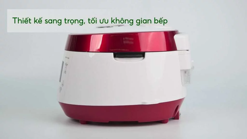 Nồi Cơm Áp Suất Cuckoo (CRP-PK1000S_P2RDVNCV) 1.8L Trắng&Đỏ Thiết kế sang trọng, tối ưu không gian bếp