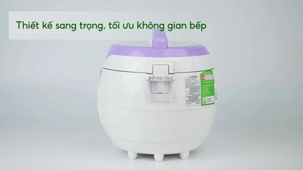 Nồi Cơm Cơ Cuckoo CR-0671_VWVNCV 1.08L Trắng&Tím Thiết kế sang trọng, tối ưu không gian bếp