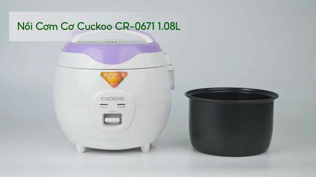 Nồi Cơm Cơ Cuckoo CR-0671_VWVNCV 1.08L Trắng&Tím sản phẩm