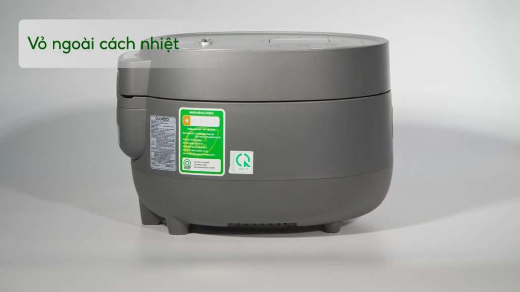 Nồi Cơm Điện Tử Cuckoo (CR-0675F_UGUGCRVN) 1.08L Xám Vỏ ngoài cách nhiệt