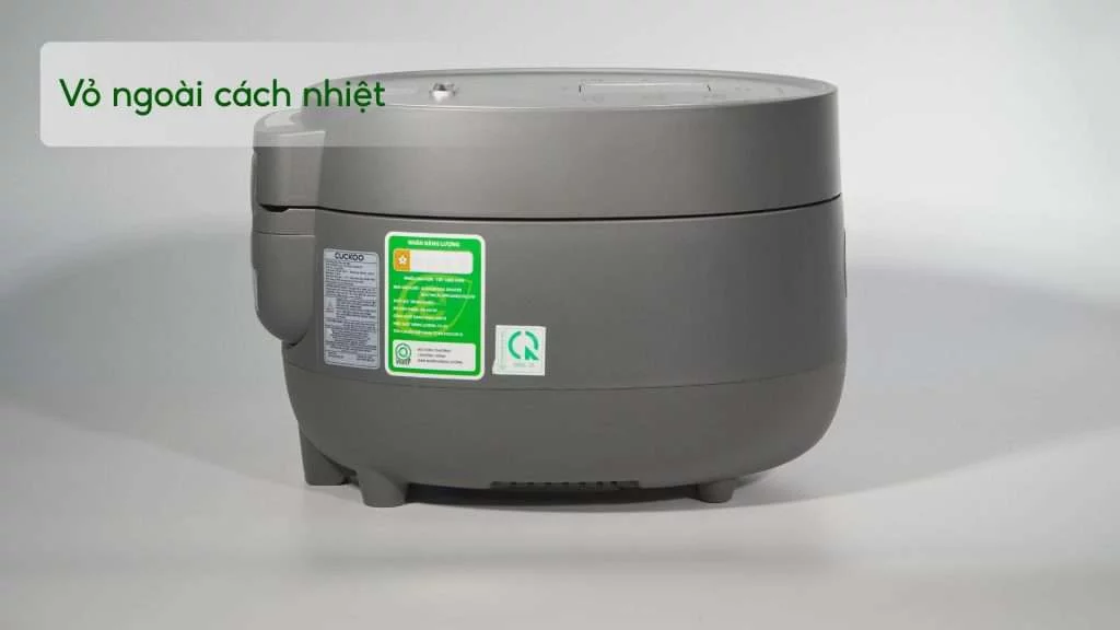 Nồi Cơm Điện Tử Cuckoo (CR-0675F_UGUGCRVN) 1.08L Xám Vỏ ngoài cách nhiệt