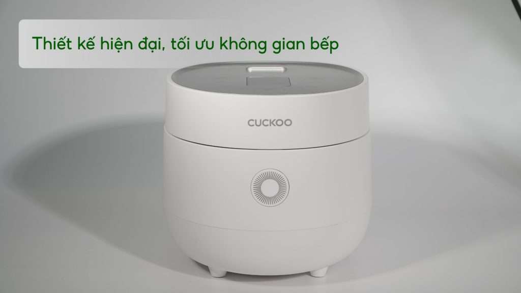 Nồi Cơm Điện Tử Cuckoo (CR-0675F_WHWHVNCV) 1.08L Trắng Thiết kế hiện đại, tối ưu không gian bếp