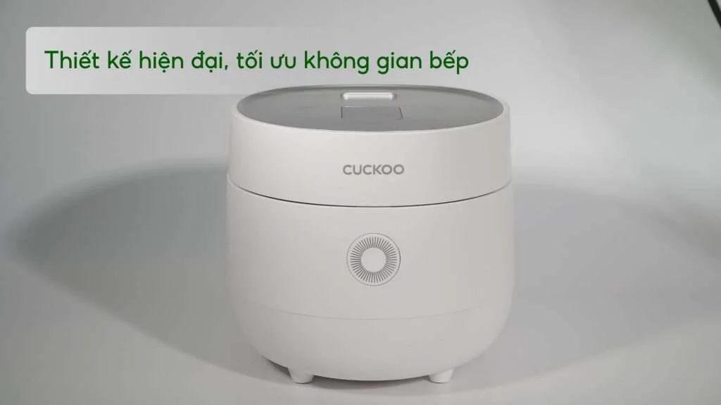 Nồi Cơm Điện Tử Cuckoo (CR-0675F_WHWHVNCV) 1.08L Trắng Thiết kế hiện đại, tối ưu không gian bếp