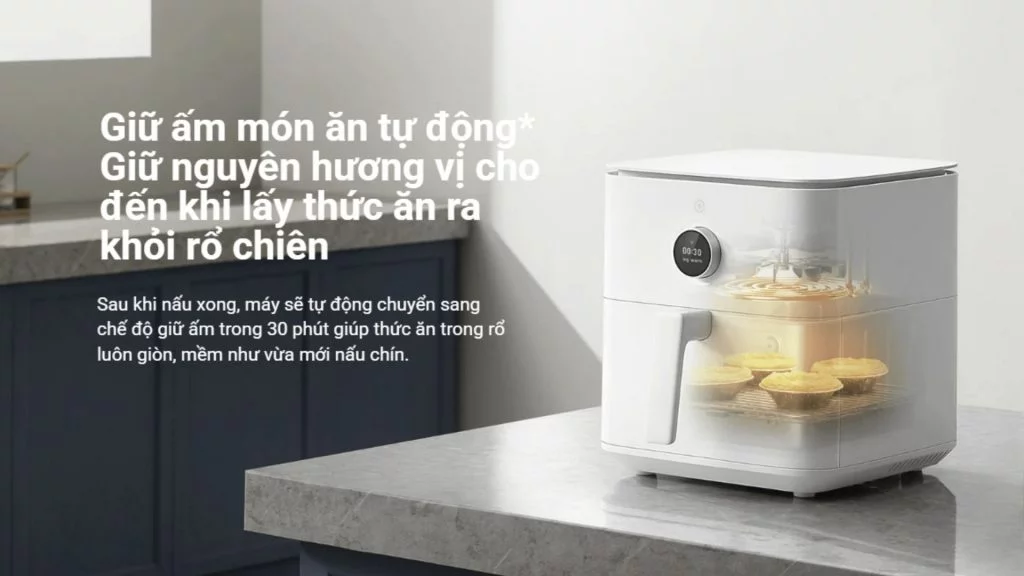 Nồi chiên không dầu Xiaomi Smart Air Fryer 6.5L Giữ ấm món ăn tự động
