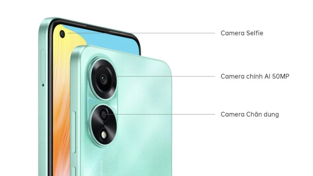 Oppo A78 camera trước và sau đặc sắc và sống động