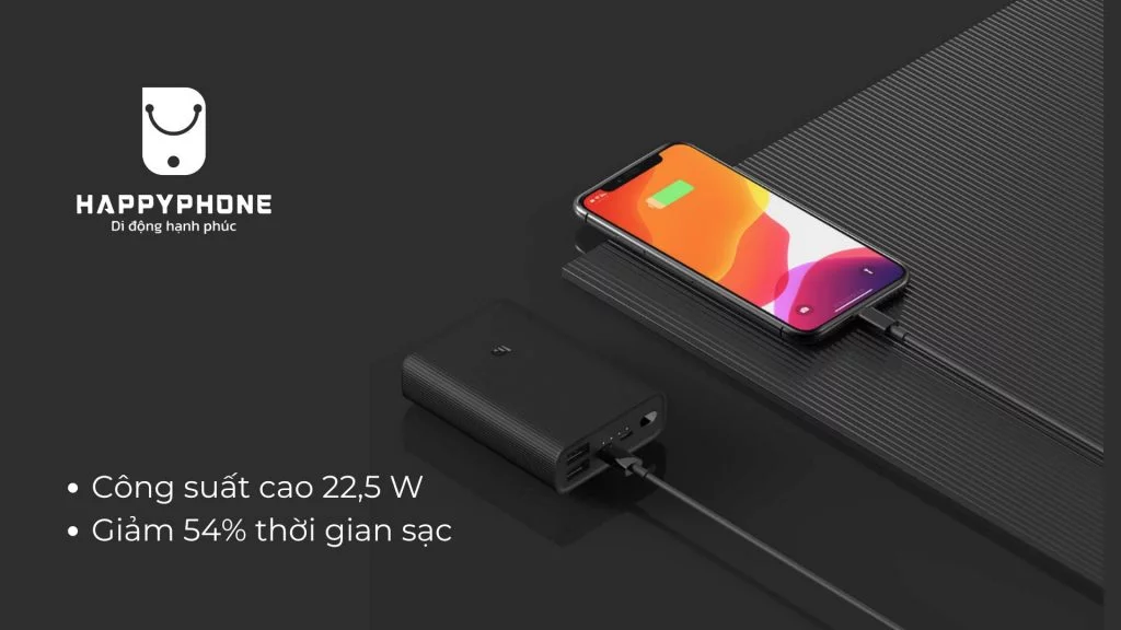 Pin sạc dự phòng 10000mAh Xiaomi 3 Ultra Công suất cao 22,5 W Giảm 54% thời gian sạc