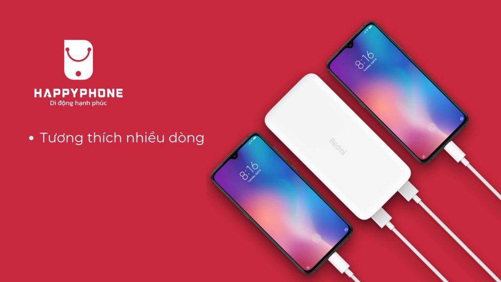 Pin sạc dự phòng 20000mAh Xiaomi Redmi tương thích với nhiều thiết bị di động