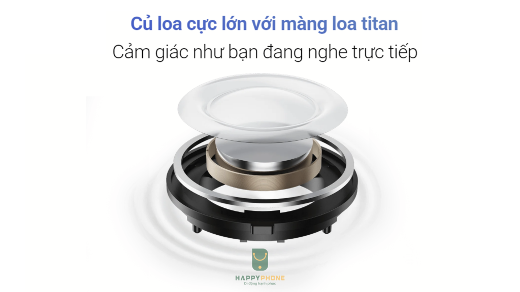 Tai nghe Bluetooth Xiaomi Redmi Buds 5 Củ loa cực lớn với màng loa titan, Cảm giác như bạn đang nghe trực tiếp