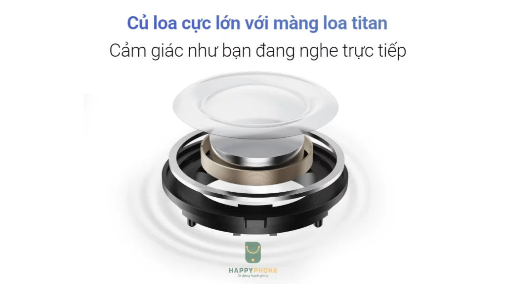 Tai nghe Bluetooth Xiaomi Redmi Buds 5 Củ loa cực lớn với màng loa titan, Cảm giác như bạn đang nghe trực tiếp