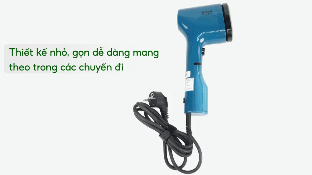 Bàn Ủi Hơi Nước Cầm Tay Tefal DT2020E1 70Ml Xanh Dương Thiết kế nhỏ, gọn dễ dàng mang theo trong các chuyến đi