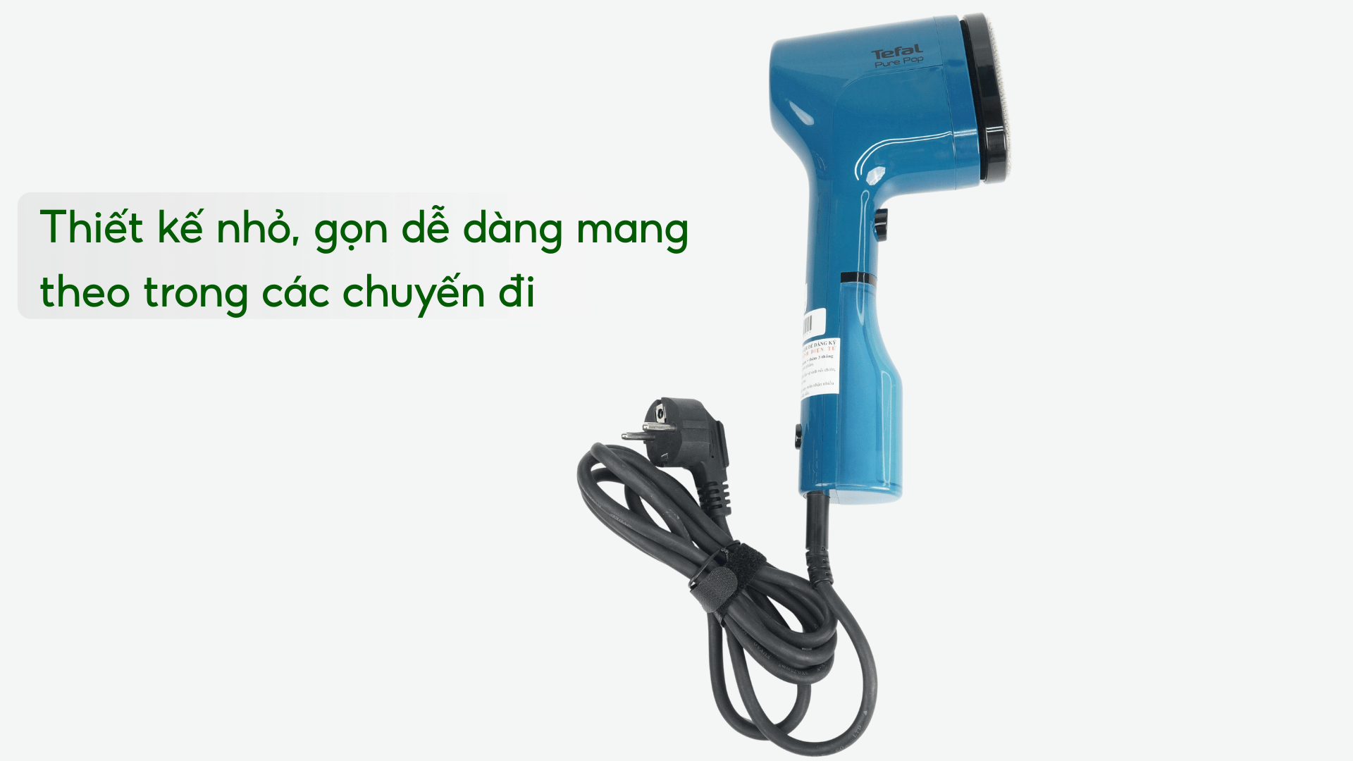 Bàn Ủi Hơi Nước Cầm Tay Tefal DT2020E1 70Ml Xanh Dương Thiết kế nhỏ, gọn dễ dàng mang theo trong các chuyến đi